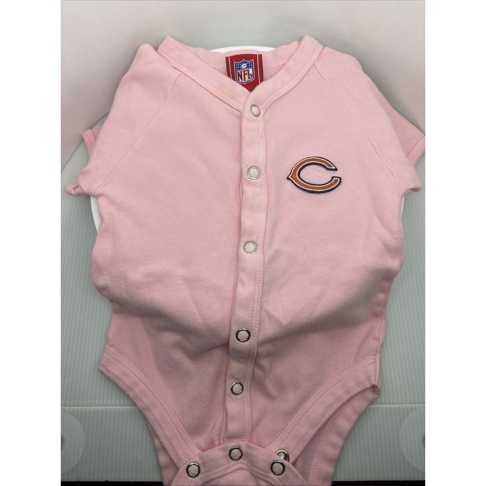 Pink NFL Chicago Bears Infant Ages 6-9 Months One Piece‎ Baby Outfit